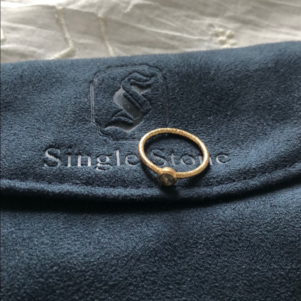 💎 18k Rose Gold Raw Diamond Ring - Picture 2 of 8